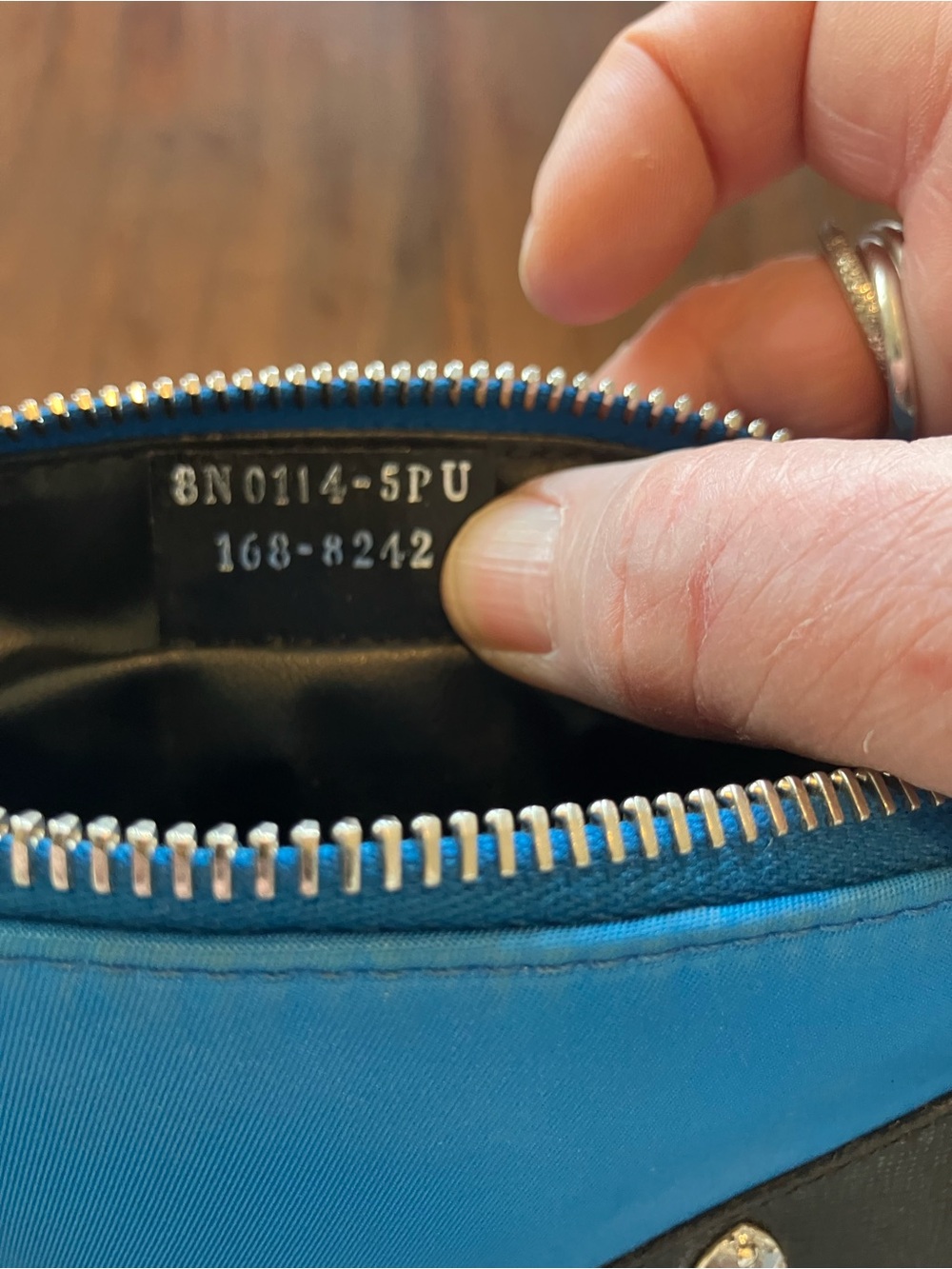 Fendi Bright Blue Eye-Appliqué Zip Cosmetic Pouch - Picture 2 of 6